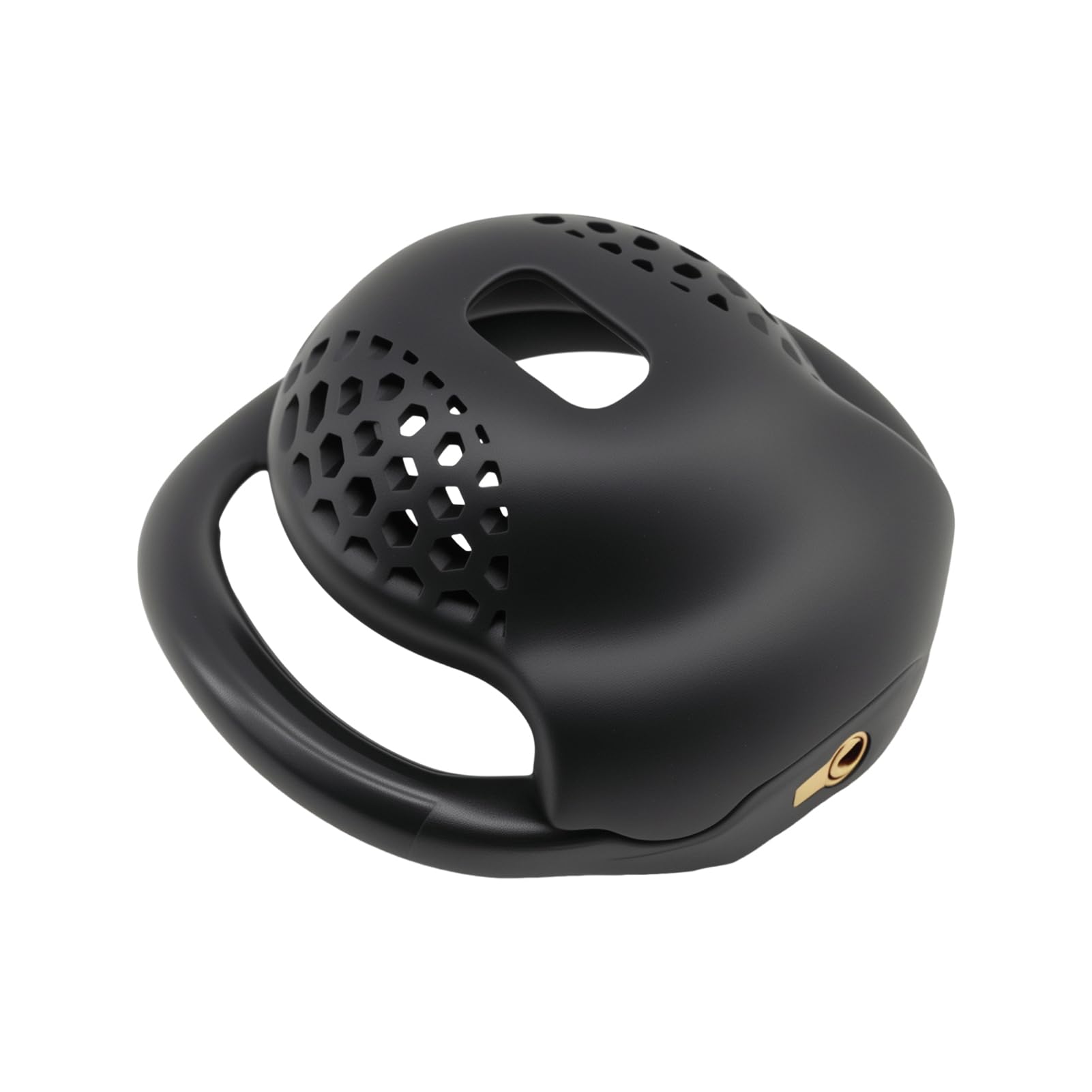 Honeycomb Mesh Chastity Device with Large Urinal Opening Sissy Chastity Cage Invisible Locking for Male Penis Bondage and Concealment (Black)