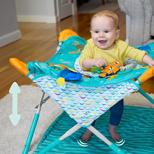 Image of Bright Starts Disney Baby Finding Nemo Pop 'N Jump Portable Baby Jumper, Foldable Indoor /Outdoor Baby Jumper with Sensory Activities, Ages 6-12 Months