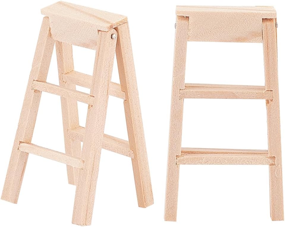 OLYCRAFT 1 Set/23pcs Minihouse Door Kit Miniature Wooden Door Window Set Wooden Doors Miniature Furniture Ladders Door Set for Miniature House Furniture Decoration Accessory
