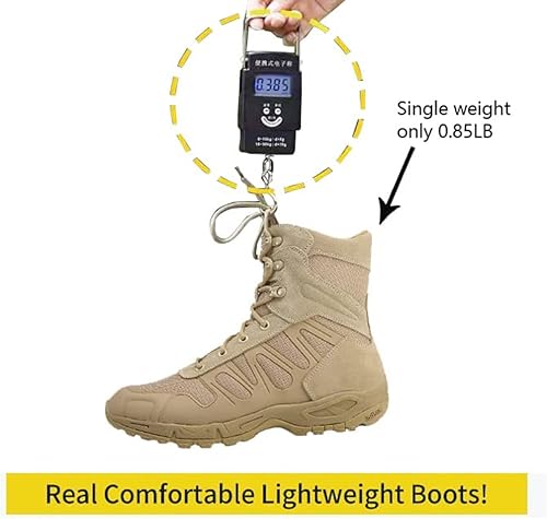 Miniatura 3 de Botas tácticas militares para hombre, ligeras y duraderas, botas de trabajo antideslizantes para la selva, botas de senderismo, botas de mochilero