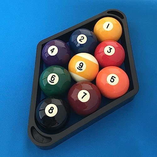 OKKO Billiard Pool Table Heavy-Duty Deluxe Plastic 9 Ball Diamond Rack for 2 1/4\" Pool Balls - Thumbnail 2