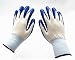 7 Pairs Pack SKYTREE Gardening Gloves, Work Gloves , Comfort Flex Coated, Breathable Nylon Shell, Nitrile Coating, Men's Medium Size (Blue Color)
