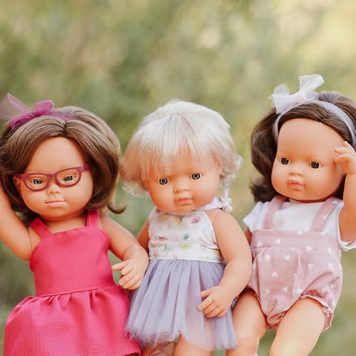 Muñeca Miniland Baby Doll Brunette 15 pulgadas en caja miniatura 5
