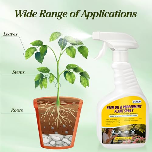 2 Pack Spray de Aceite de Neem y Menta para Plantas 32 oz miniatura 3