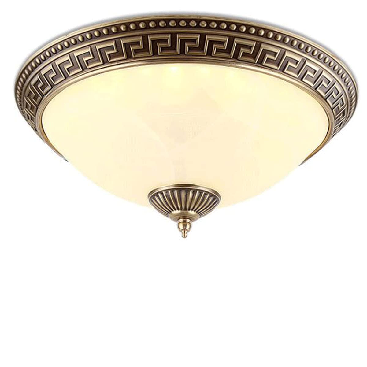 Zlmfk Light Close To Ceiling Fixture Ceiling Fixture In Antique Brass Finish E26 Socket Flush Mount Glass Shade Contemporary Ing Lamps