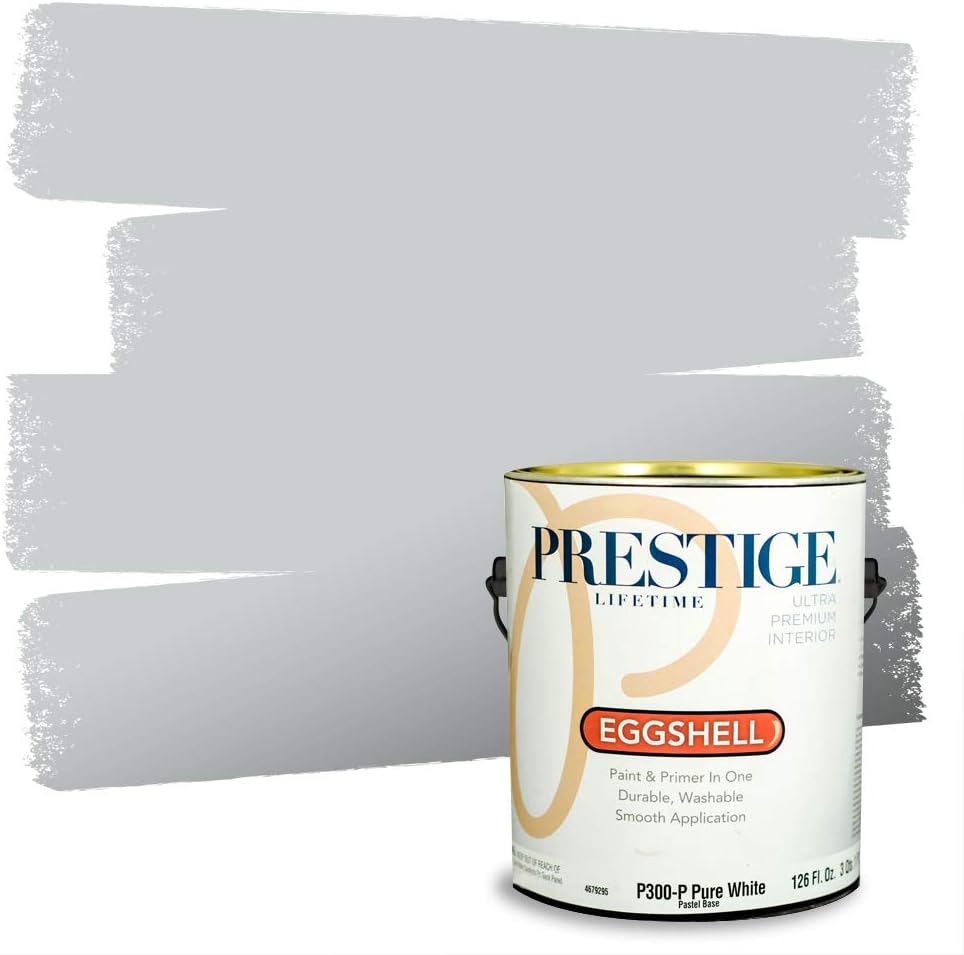 PRESTIGE Paints Interior Paint and Primer In One, 1-Gallon, Eggshell, Comparable Match of Benjamin Moore* Pebble Beach*