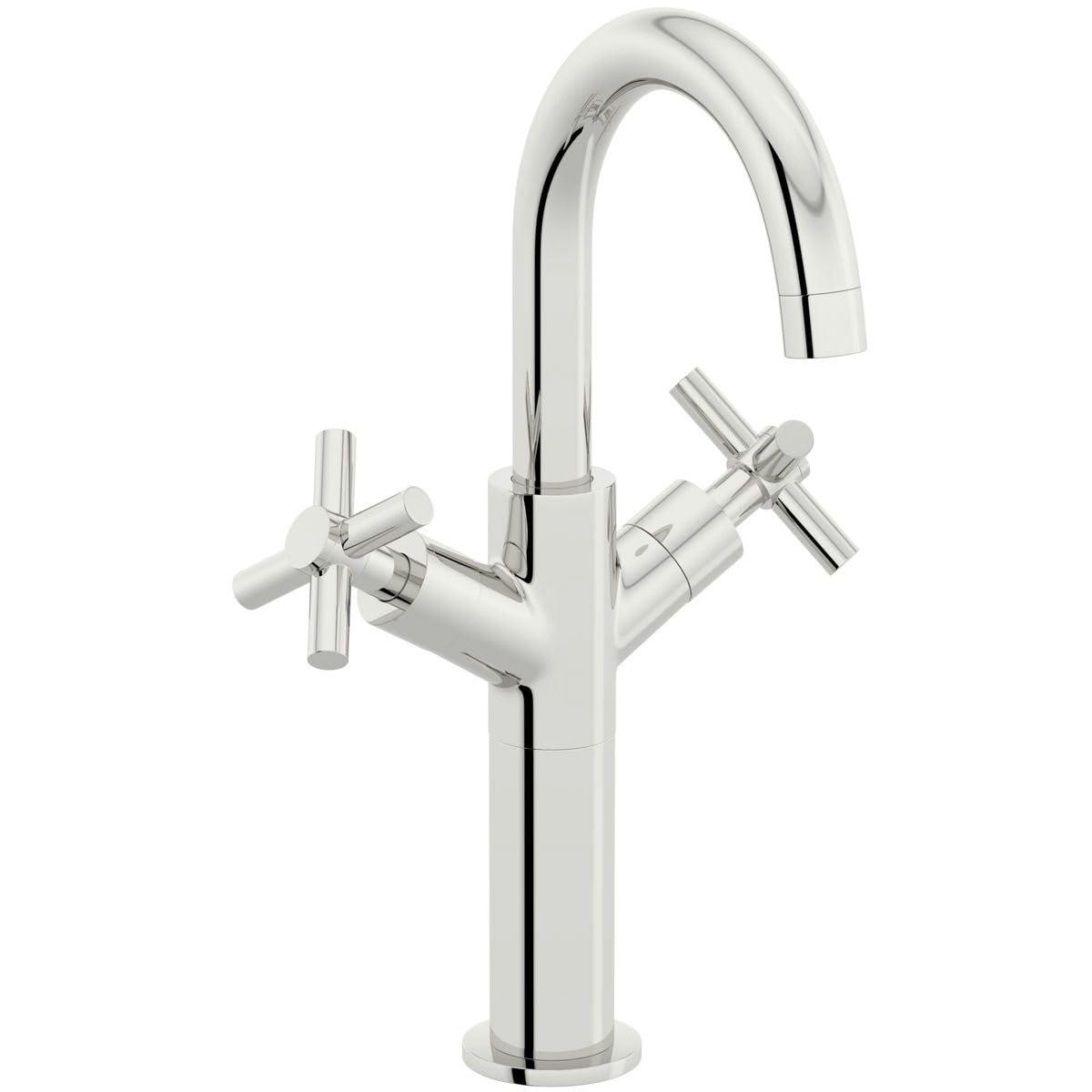 Mode Tate high Rise Basin Mixer tap with Slotted Waste - Chrome High Rise Basin tap, Round High Rise Basin taps, Bathroom taps Reliable