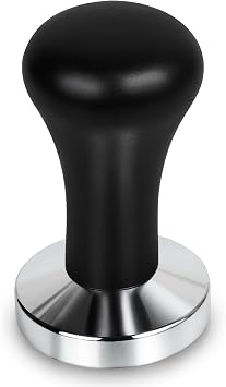 51mm Espresso Tamper, Espresso Machine Accessories, Espresso Tamper with Wood Handle, Durable Metal Tamper, Medium Weight, Home & Cafe Use Coffee Tamper