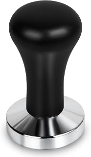 51mm Espresso Tamper, Espresso Machine Accessories, Espresso Tamper with Wood Handle, Durable Metal Tamper, Medium Weight, Home & Café Use Coffee Tamper