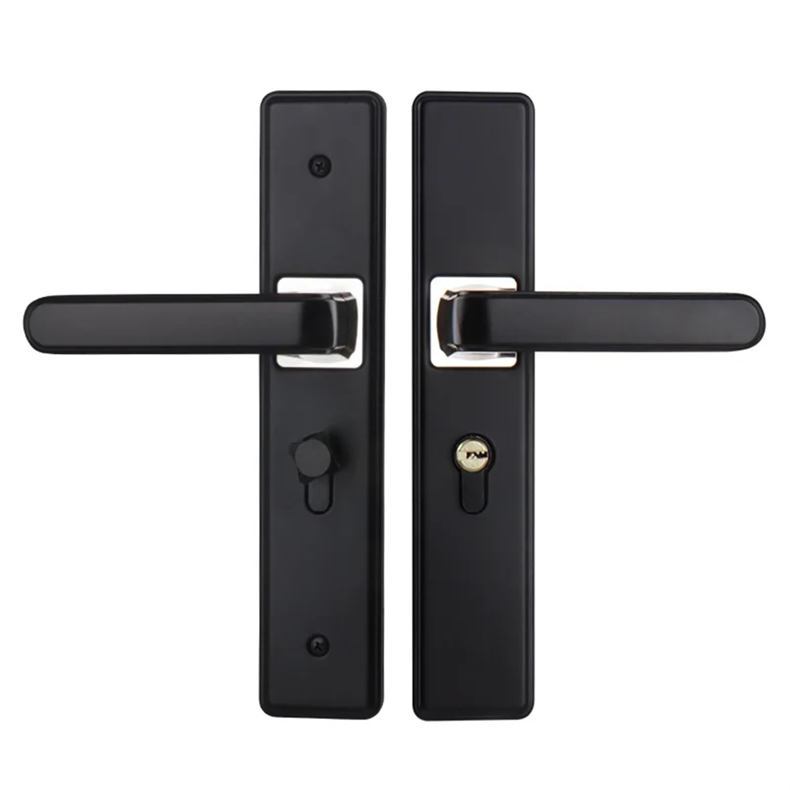 Serrure de porte de chambre noire - Modèle fendu silencieux pour maison (1 pièce B)
