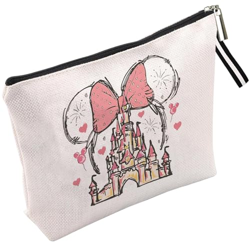 Charming Mini & Castle-Inspired Portable Cosmetic Bag - Travel-Ready Elegance Mini Themend Makeup Bag for Women Cartoon Portable Cosmetic bag Toiletry Pouch for Women Teen Girls