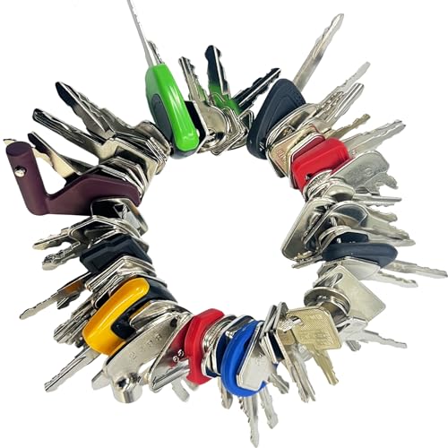 Image of 58 Pro Heavy Equipment Key Set Construction Machinery Ignition Keys Set for Caterpillar JCB Case Forklift Jlg Komatsu Volvo Kubota Yanmar Daewoo Hyster Ford Takeuchi New Holland