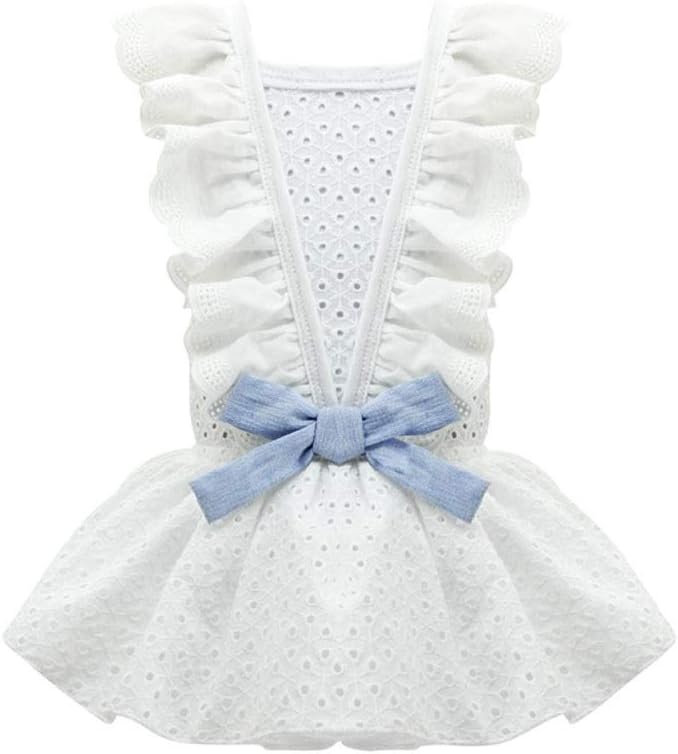 Dog Clothes Francais Cats Tutu Pet Dog Wedding Snow White Dress Cute Dog Clothes for Samll Dogs Girl Pomeranian (Medium)