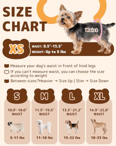 Image of Dono Disposable Pull Up Dog Diapers Female for Small Dog, Size XS, 20 Count | 360 Elastic Waist, Ultra Absorbent Wider Leak-Proof Edges, For Doggy Female in Heat Peeing &Elderly incontinence, Tail Hole