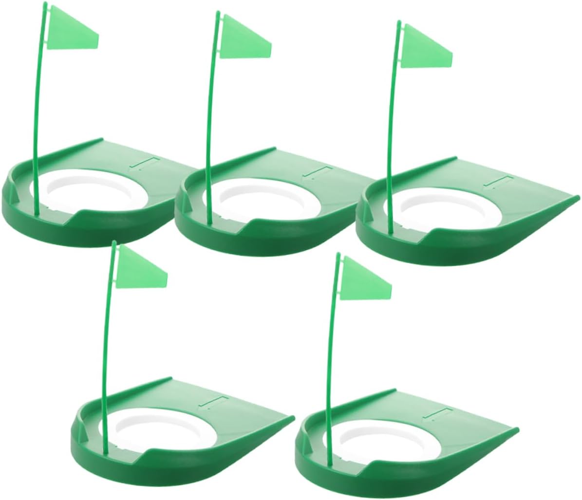 Toddmomy 5pcs Golf Putting Cup Practice Aid Material Flag for Indoor and Outdoor Training for Home Office and Gym Use