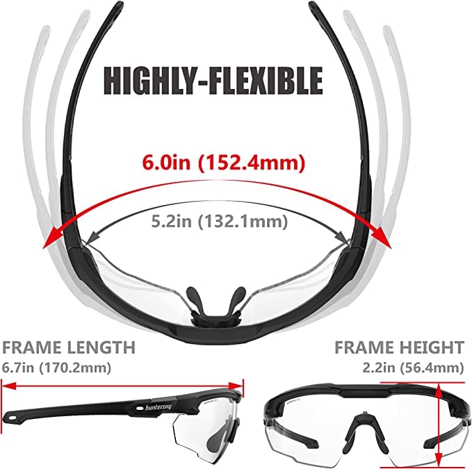 HUNTERSKY HTS 2 Pack Shooting Range Ballistic Glasses