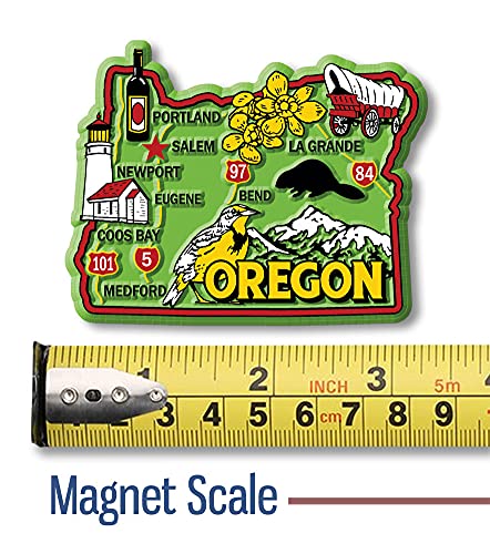 Imán decorativo Estado Oregon 3.2" x 2.5" Classic Magnets miniatura 2