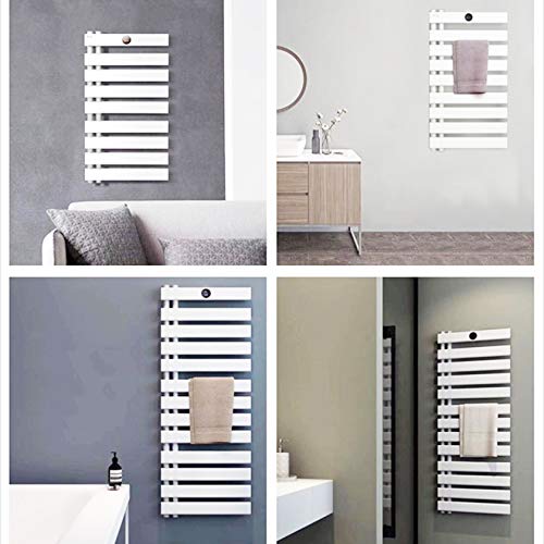 Badkamer witte elektrische verwarming handdoek radiator wit wandmontage, constante temperatuur verwarming, touch panel… - Image 7