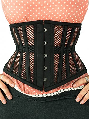 Women's Under bust Heavy Duty Steel Boned Waist Trainer Shaper Mesh Corset (7XL) - Image 3