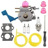 C1U-W13A Carburetor Carb for Craftsman Poulan Weedeater 530071633 GHT220 GHT220LE GHT180 GHT180LE GHT195LE GHT225LE DAHT22 25HHT (HHT25) Hedge Trimmer + Tune Up Kit