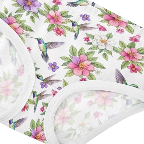 Joisal Animals Toddler Girls Underwear 2t Cotton Girl Panties Cute Vibrant Hummingbird Florals Pink Briefs Undies Kids4