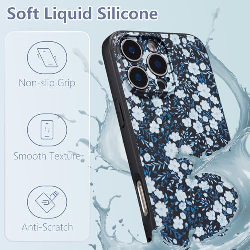 Coque iPhone 16 Pro Max fleur magnétique compatible MagSafe silicone antichoc