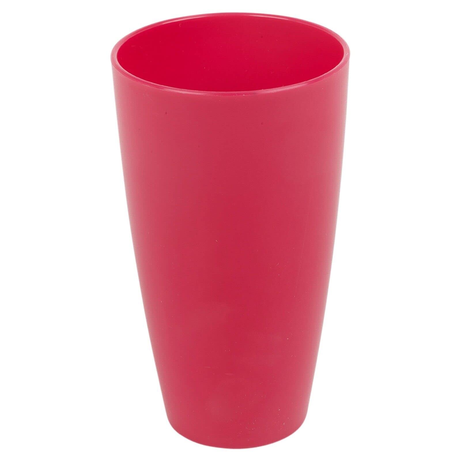 URBN-CHEF 6 Pcs Unbreakable Reusable Coloured Plastic Tall Drinking Cups Party Tableware (Pink)