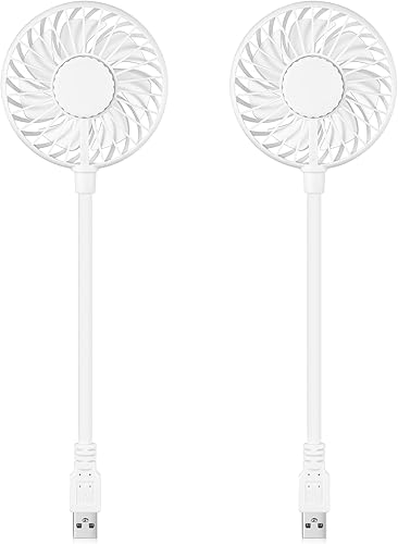 Miniatura 1 de Tujoe Mini ventilador USB portátil para rotación de 360 grados, ventilador de escritorio USB, ventilador personal pequeño compatible con todas las