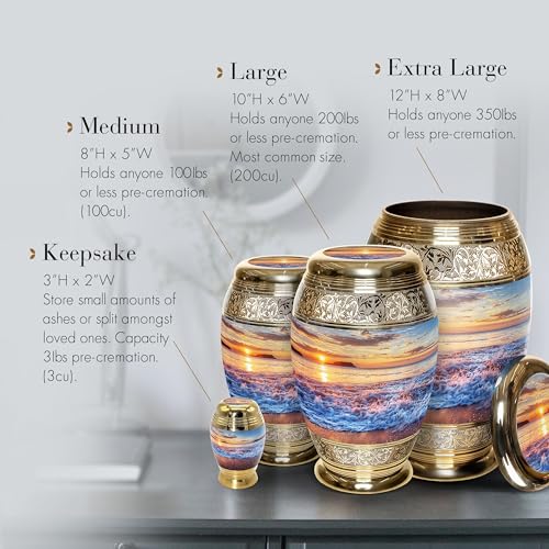 Image of Hawaiian Sunset Cremation Urns for Human Ashes Adult Male Urns for Ashes