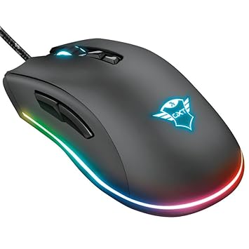 Trust Gaming Mouse GXT 900 Qudos, 100-15000 DPI, 7 Programmable Buttons, Adjustable RGB LED Lighting, On-Board Memory, Advanced Software, USB Computer Mouse for PC, Laptop, Mac - Black