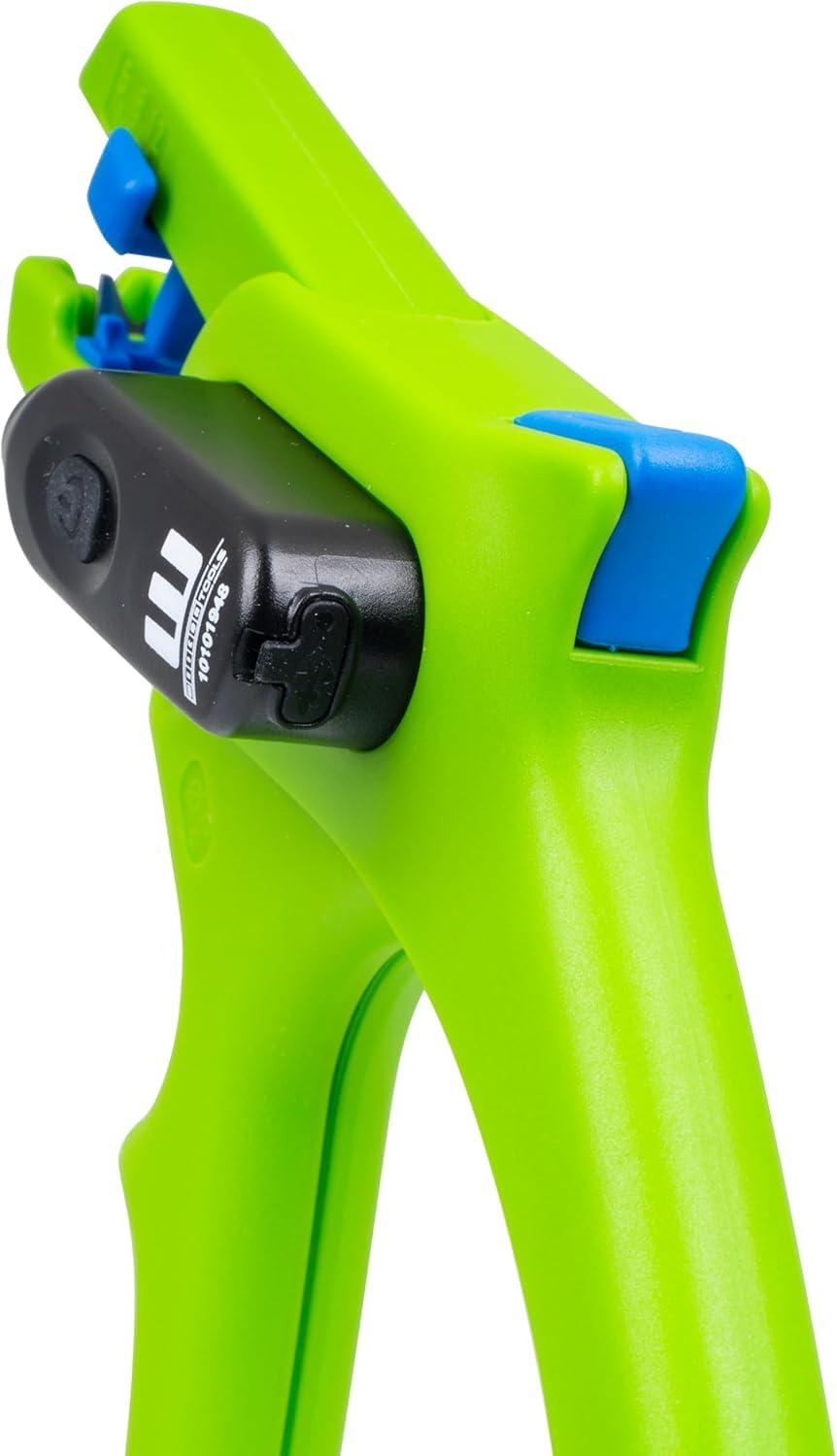 WEICON Pinza spelafili n. 5 Green Line LED, spelafili di precisione da 0,2 a 6 mm², LED con 3 livelli di luminosità, per aree di lavoro scure
