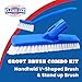 Clean-EEZ Grout Brush Combo Kit - Stand Up & Handheld V-Shaped Brushes with Curled Bristles - Easy Grout Cleaning Without Bending - Perfect for Tile, Showers & Hard-to-Reach Spots - Durable