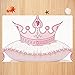 Tappeto da bagno antiscivolo 50X80 cm,Regina, stile cartone animato carino rosa principessa corona sul cuscino fata coda fantasia da ragaz Tappetino da bagno morbido e assorbente