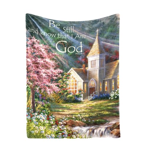 Christian Blanket Jesus Churches Blanket Religious Gifts Christian Gifts for Women Men Prayer Blanket Soft Blanket for Bed Couch Living Room 40