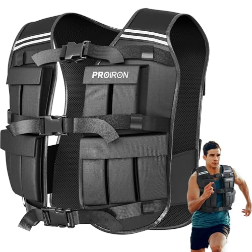 PROIRON Giubbotto Zavorrato Regolabile 10 kg, 20 pacchi...