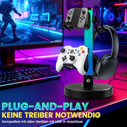 Headphone Stand with 17 Light Modes