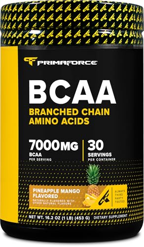 Primaforce BCAA Powder (Pineapple Mango) 30 Servings 2:1:1 BCAAs