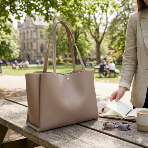 Image of Pure Vegan Leather Tote Bag for Women, Fully Embossed, Handbag, Shoulder Bag, Black