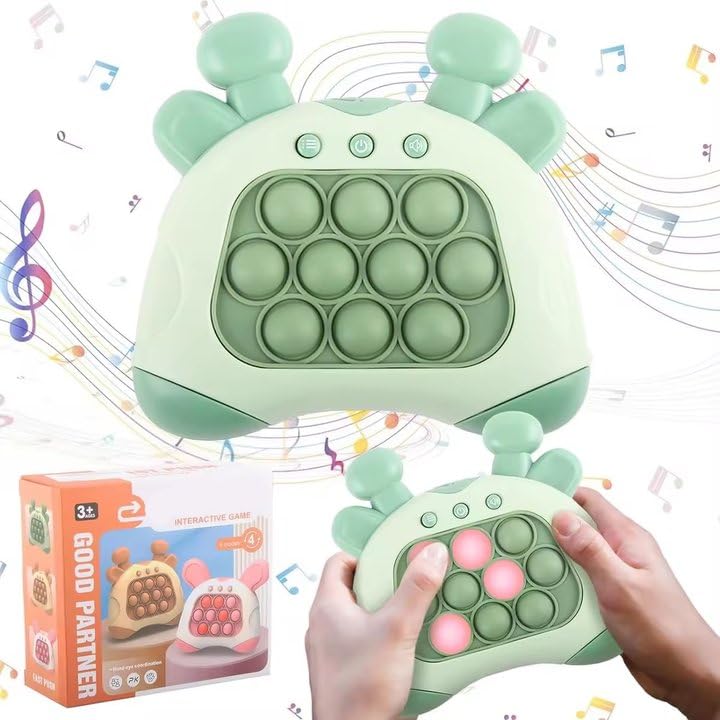 Image of Quick Push Toy with Lights, Fast Push Bubble Game Decompression Breakthrough Puzzle Game Machine, Fast Push Bubble Game Animal Version Fast Sensory Toys (A)