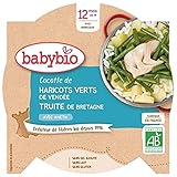 Babybio Assiette Cocotte de Haricots Verts du Val de Loire/Truite 12+ Mois 230 g
