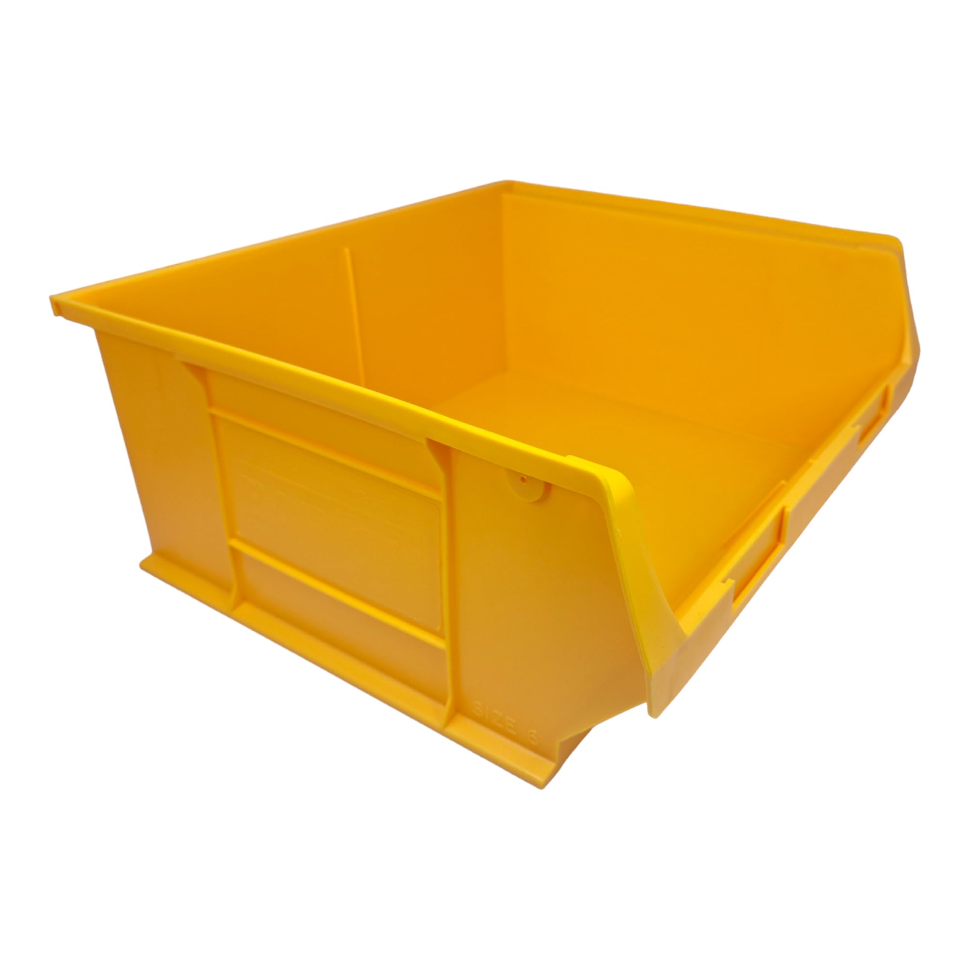 Yellow Storage Lin Bins | Tool Organiser Bin | Stackable Boxes for Garage | Wall Hanging Box | DIY Storage | Plastic Drawers (XL-375x420x182mm) (2 Bins) โ image 1
