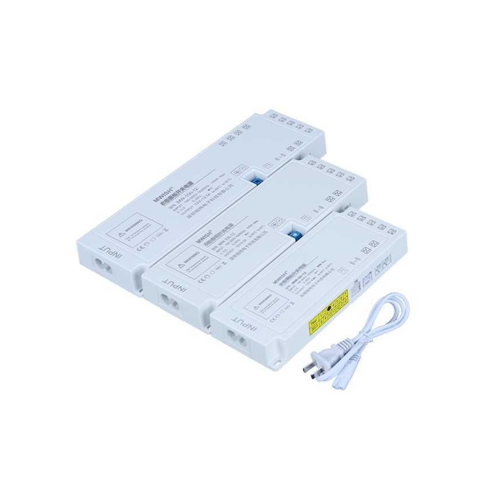 Oświetlenie LED do szafy/szafy z dedykowanym zasilaczem 220 V do 12 V/24, interfejsem transformatorowym i przełącznikiem indukcyjnym (6-interfejs skrzyni przyłączeniowej)