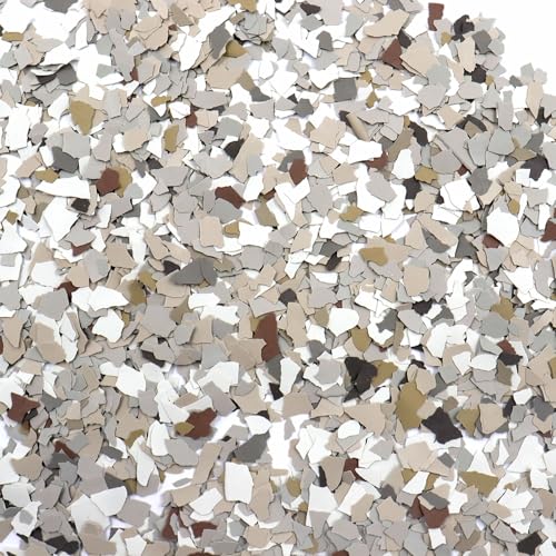 ONTWIE Mezcla de chips de color epoxi decorativos de 900 g, copos de pintura decorativa para piso de garaje, pintura interior y exterior, mezcla de verde terroso, rojo terroso y gris