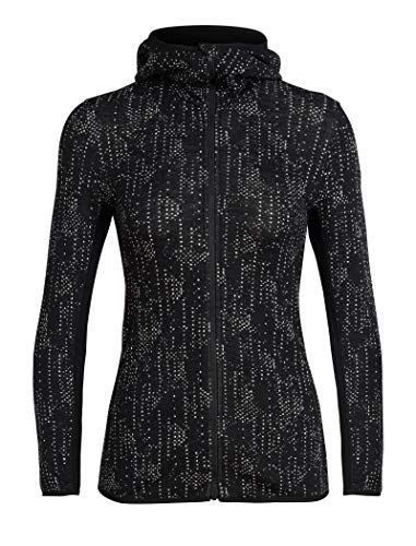 Icebreaker Merino Women's Away Long Sleeve Zip Hood, Black, Small