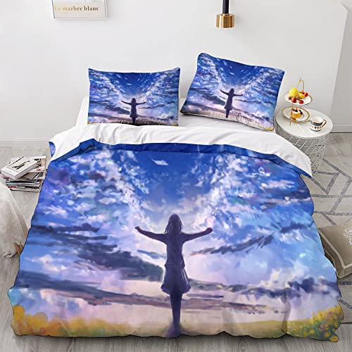 Housse de couette double microfibre 200x200 Galaxy3D galaxie arc-en-ciel - 3