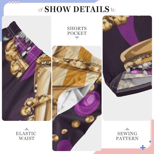 ZZXXB Mardi Gras Drum Boys Long Pants Soft Trousers Elastic Waist Kids Lounge Bottoms with Pockets S-XL4