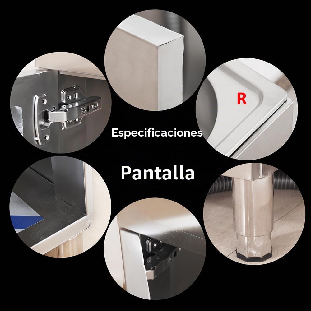 Kit De Fregadero Independiente Para Cocina Exterior Con Mueble, Fregadero Comercial De Acero Inoxidable De Un Seno Con Patas Ajustables Para Exteriores, Fregaderos De Lavandería Para Garajes