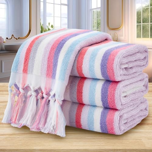 Amazon.com: Hand Towels for Bathroom - 100% Cotton | 500 GSM | Absorption | Light Weight | Soft ...