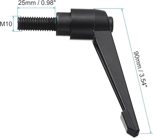 Miniatura 73 de uxcell 5 piezas de manija de palanca de sujeción ajustable M8 x 0.630 in óxido negro métrico acero al carbono macho roscado perillas de mano