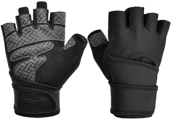 Indoor Lengthened Wrist Guard Pull-up Upward Yoga Dumbbell Fitness Nylon Gloves